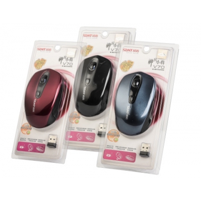 迅拓V70無線鼠標(biāo)臺式機筆記本電腦辦公家用2.4G時尚小巧2