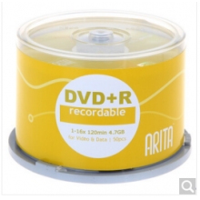 錸德(ARITA) e時(shí)代系列 DVD+R 16速4.7G 空白光盤(pán)/光碟/刻錄盤(pán) 桶裝50片