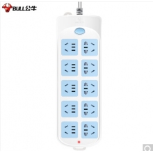 公牛（BULL）新國標(biāo)插座/插線板/插排/排插/接線板/拖線板 10位總控全長3米超功率保護(hù) GN-605