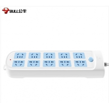 公牛（BULL）新國標(biāo)插座/插線板/插排/排插/接線板/拖線板 10位總控全長3米超功率保護(hù) GN-605